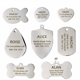 Engraving Text Dog ID Tag
