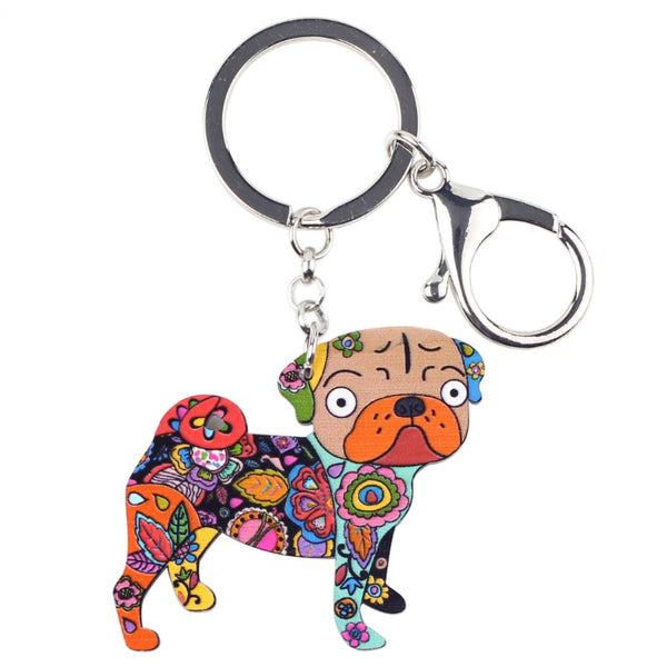 Pug Dog Key Chain
