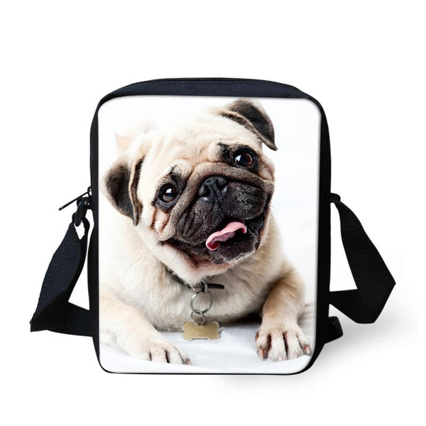 Girls Pug Messenger Bag