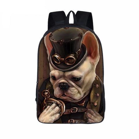 Cool Steampunk Pug Backpack