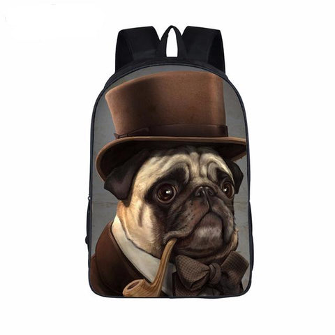 Cool Steampunk Pug Backpack