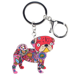Pug Dog Key Chain