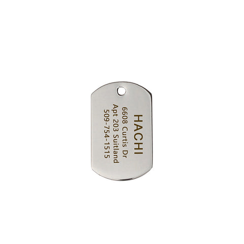 Engraving Text Dog  ID Tag