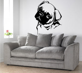 Pug Dog Wall Art Sticker