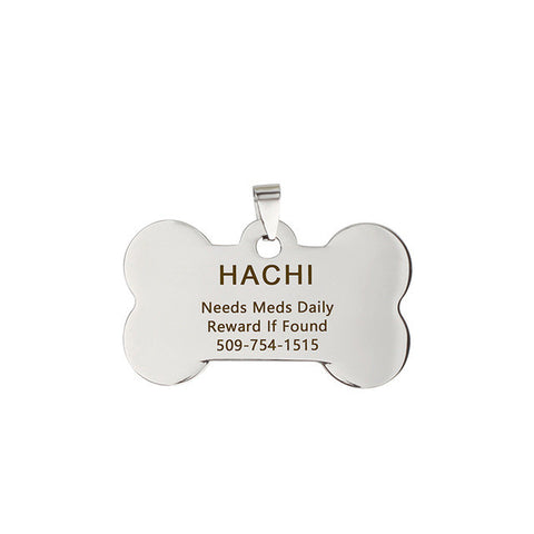 Engraving Text Dog  ID Tag