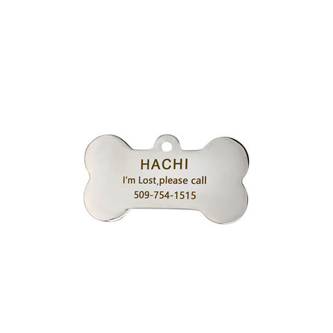 Engraving Text Dog  ID Tag